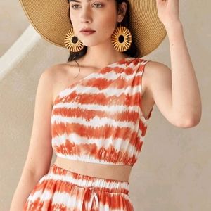 🍉5 for $25* Tie Dye One Shoulder Crop Top